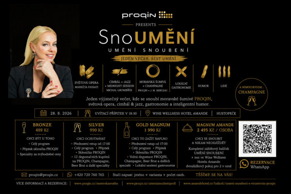 SnoUMĚNÍ – Umění snoubení | 28. 8. 2026 | Hotel Amande Hustopeče